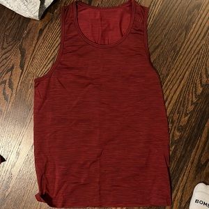 LULULEMON MENS SMALL METAL VENT TECH TANK TOP MAROON